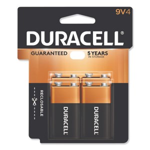Duracell Batteries - 9 Volt 4 Batteries per Pack (DRC MN16RT4Z)